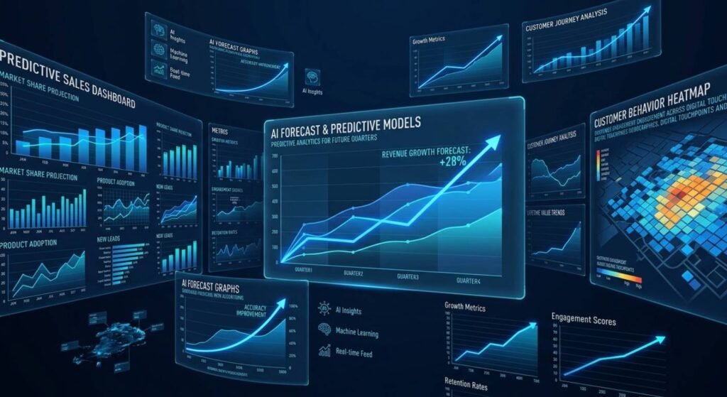 A futuristic analytics dashboard